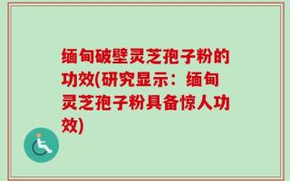 缅甸破壁灵芝孢子粉的功效(研究显示：缅甸灵芝孢子粉具备惊人功效)