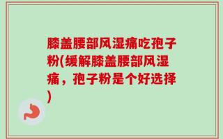 膝盖腰部风湿痛吃孢子粉(缓解膝盖腰部风湿痛，孢子粉是个好选择)