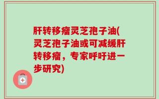 肝转移瘤灵芝孢子油(灵芝孢子油或可减缓肝转移瘤，专家呼吁进一步研究)