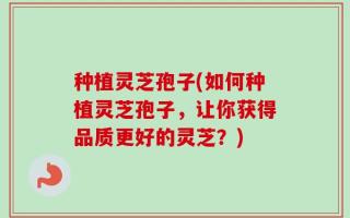 种植灵芝孢子(如何种植灵芝孢子，让你获得品质更好的灵芝？)
