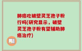 肺癌吃破壁灵芝孢子粉行吗(研究显示，破壁灵芝孢子粉有望辅助肺癌治疗)