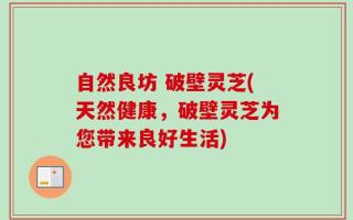 自然良坊 破壁灵芝(天然健康，破壁灵芝为您带来良好生活)