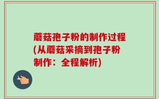 蘑菇孢子粉的制作过程(从蘑菇采摘到孢子粉制作：全程解析)