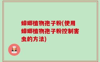 蟑螂植物孢子粉(使用蟑螂植物孢子粉控制害虫的方法)