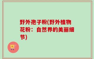 野外孢子粉(野外植物花粉：自然界的美丽细节)