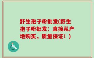 野生孢子粉批发(野生孢子粉批发：直接从产地购买，质量保证！)