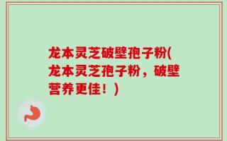 龙本灵芝破壁孢子粉(龙本灵芝孢子粉，破壁营养更佳！)