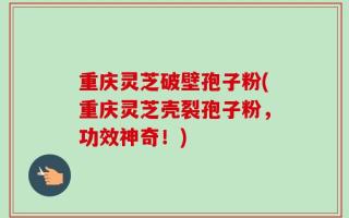 重庆灵芝破壁孢子粉(重庆灵芝壳裂孢子粉，功效神奇！)
