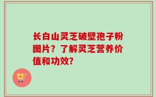 长白山灵芝破壁孢子粉图片？了解灵芝营养价值和功效？
