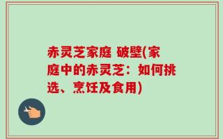 赤灵芝家庭 破壁(家庭中的赤灵芝：如何挑选、烹饪及食用)