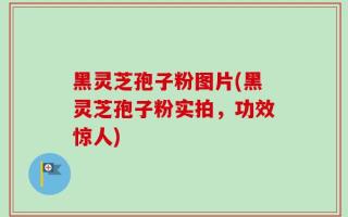 黑灵芝孢子粉图片(黑灵芝孢子粉实拍，功效惊人)