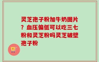 灵芝孢子粉加牛奶图片？血压偏低可以吃三七粉和灵芝粉吗灵芝破壁孢子粉