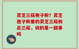 灵芝三萜袍子粉？灵芝孢子粉里的灵芝三萜和总三萜，说的是一回事吗