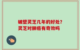 破壁灵芝几年的好处？灵芝对肺癌有奇效吗