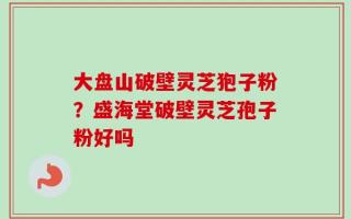 大盘山破壁灵芝狍子粉？盛海堂破壁灵芝孢子粉好吗