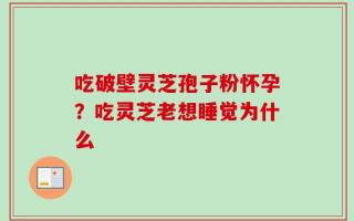 吃破壁灵芝孢子粉怀孕？吃灵芝老想睡觉为什么