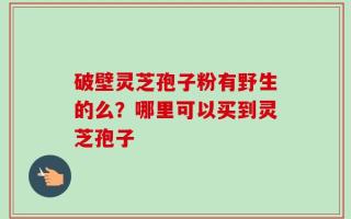 破壁灵芝孢子粉有野生的么？哪里可以买到灵芝孢子