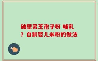 破壁灵芝孢子粉 哺乳？自制婴儿米粉的做法