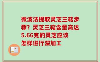 微波法提取灵芝三萜步骤？灵芝三萜含量高达5.66克的灵芝应该怎样进行深加工