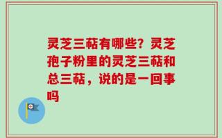灵芝三萜有哪些？灵芝孢子粉里的灵芝三萜和总三萜，说的是一回事吗