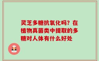 灵芝多糖抗氧化吗？在植物真菌类中提取的多糖对人体有什么好处