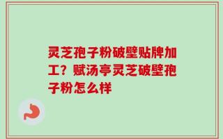 灵芝孢子粉破壁贴牌加工？赋汤亭灵芝破壁孢子粉怎么样