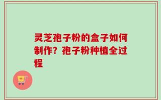 灵芝孢子粉的盒子如何制作？孢子粉种植全过程
