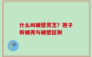 什么叫破壁灵芝？孢子粉破壳与破壁区别