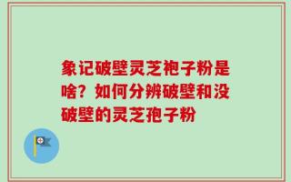 象记破壁灵芝袍子粉是啥？如何分辨破壁和没破壁的灵芝孢子粉