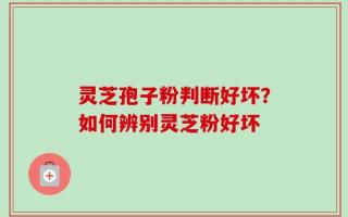 灵芝孢子粉判断好坏？如何辨别灵芝粉好坏