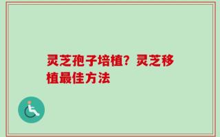 灵芝孢子培植？灵芝移植最佳方法