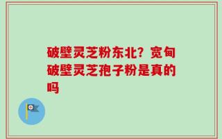 破壁灵芝粉东北？宽甸破壁灵芝孢子粉是真的吗