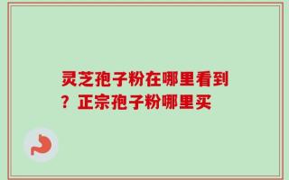 灵芝孢子粉在哪里看到？正宗孢子粉哪里买