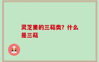 灵芝里的三萜类？什么是三萜
