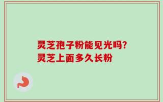 灵芝孢子粉能见光吗？灵芝上面多久长粉
