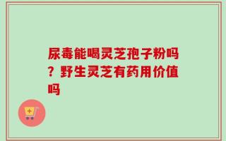 尿毒能喝灵芝孢子粉吗？野生灵芝有药用价值吗