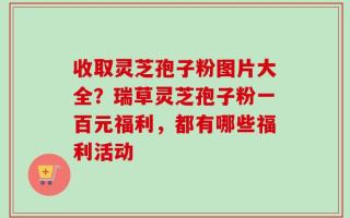 收取灵芝孢子粉图片大全？瑞草灵芝孢子粉一百元福利，都有哪些福利活动