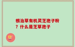 根治草有机灵芝孢子粉？什么是芝草孢子