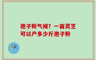 孢子粉气候？一亩灵芝可以产多少斤孢子粉