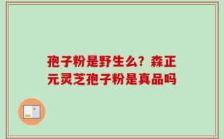 孢子粉是野生么？森正元灵芝孢子粉是真品吗