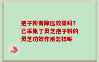 孢子粉有降压效果吗？已采集了灵芝孢子粉的灵芝功效作用怎样呢