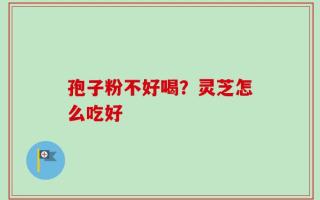 孢子粉不好喝？灵芝怎么吃好