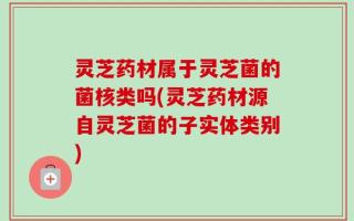 灵芝药材属于灵芝菌的菌核类吗(灵芝药材源自灵芝菌的子实体类别)