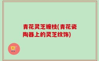 青花灵芝缠枝(青花瓷陶器上的灵芝纹饰)