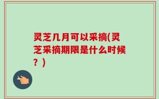 灵芝几月可以采摘(灵芝采摘期限是什么时候？)
