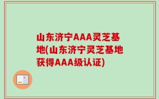 山东济宁AAA灵芝基地(山东济宁灵芝基地获得AAA级认证)