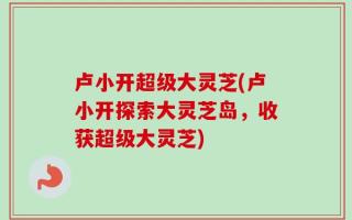 卢小开超级大灵芝(卢小开探索大灵芝岛，收获超级大灵芝)