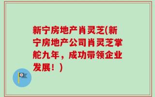 新宁房地产肖灵芝(新宁房地产公司肖灵芝掌舵九年，成功带领企业发展！)