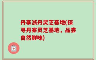 丹寨浙丹灵芝基地(探寻丹寨灵芝基地，品尝自然鲜味)