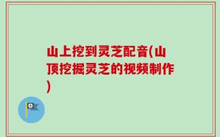 山上挖到灵芝配音(山顶挖掘灵芝的视频制作)